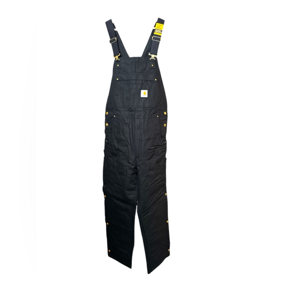 Carhartt Firm Duck Insulated Bib Overall - Black - Picture 4 of 7